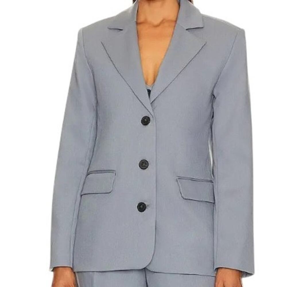 Song of Style Women's Size S Perdita Blazer Gray Blue Single Breasted Career